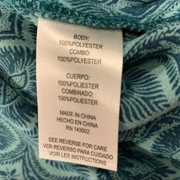 NWT Finn & Grace Green & Blue crewneck shirt small - Picture 9 of 9